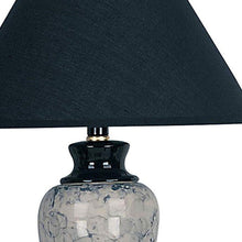 Load image into Gallery viewer, 13" Black Ceramic Bedside Table Lamp With Black Shade