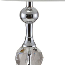 Load image into Gallery viewer, 30" Silver Metal Bedside Table Lamp With White Classic Drum Shade