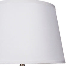 Load image into Gallery viewer, 29" Silver Metal Table Lamp With White Classic Empire Shade