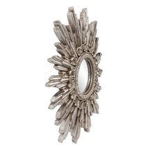Load image into Gallery viewer, Oval Antiqued Leaf Finish Mirror - Silver