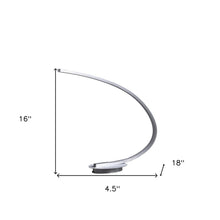 Load image into Gallery viewer, 16" Silver Metal Desk Led Table Lamp