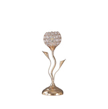 Load image into Gallery viewer, 14" Gold Bedside Table Lamp With Clear Novelty Shade