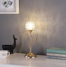 Load image into Gallery viewer, 14" Gold Bedside Table Lamp With Clear Novelty Shade