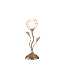 Load image into Gallery viewer, 14" Gold Bedside Table Lamp With Clear Novelty Shade