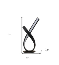 Load image into Gallery viewer, 17" Black Bedside Led Table Lamp