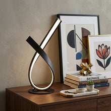 Load image into Gallery viewer, 17" Black Bedside Led Table Lamp