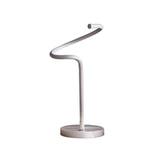 Load image into Gallery viewer, 18" White Curvy Spiral LED Table Lamp