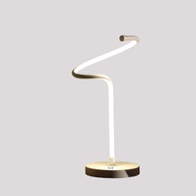 Load image into Gallery viewer, 18" White Curvy Spiral LED Table Lamp