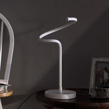 Load image into Gallery viewer, 18" White Curvy Spiral LED Table Lamp