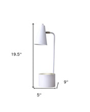 Load image into Gallery viewer, 20" Compact White Metal Desk Lamp