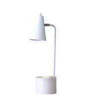 Load image into Gallery viewer, 20" Compact White Metal Desk Lamp