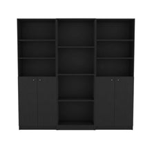 Load image into Gallery viewer, Five Tier Bookcase With Four doors (546352) - Black