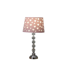 Load image into Gallery viewer, 22" Crystal With Pink And White Dot Shade Table Lamp