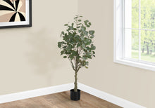 Load image into Gallery viewer, 46" Tall, Artificial Plant, Eucalyptus Tree, Indoor, Faux, Fake, Floor, Greenery, Potted, Decorative - Green / Black