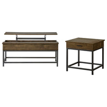 Load image into Gallery viewer, Walton - 2 Piece Coffee And End Table Set With Lift Top Design - Brown Oak