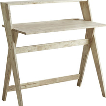 Load image into Gallery viewer, 37" Natural Solid Wood Writing Desk With Shelf