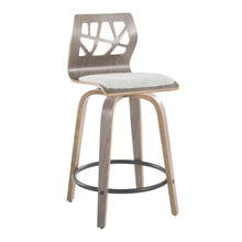 Load image into Gallery viewer, Folia - Contemporary Fixed Height Stool With Swivel With Round Footrest (Set of 2)