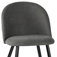Load image into Gallery viewer, Upholstered Fabric Dining Side Chairs (Set of 2) - Gray / Black