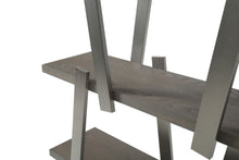 Load image into Gallery viewer, Stainless Four Tier Geometric Bookcase - Gray / Silver