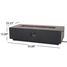 Load image into Gallery viewer, Modern Rectangle Fire Table 50, 000 Btu