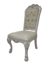 Load image into Gallery viewer, Tufted Upholstered Faux Leather Dining Side Chairs (Set of 2) - White