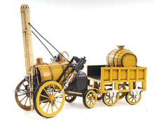 Load image into Gallery viewer, c1829 Rocket Steam Engine Model Sculpture - Yellow / Black