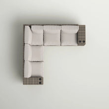 Load image into Gallery viewer, Wide Outdoor Wicker Patio Sectional With Cushions & Reversible Design - Gray