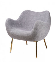 Load image into Gallery viewer, Plush Comfy Accent Chair - Gray / Gold