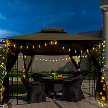 Load image into Gallery viewer, Patio Gazebo Tent With Ventilated Double Roof And Mosquito Net