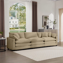 Load image into Gallery viewer, Mid-Century Modern 3 Seater Sectional Sofa With Arm And Throw Pillows