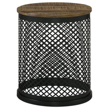 Load image into Gallery viewer, Drum Base Accent Table - Brown