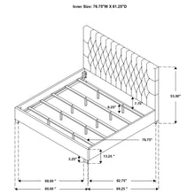Load image into Gallery viewer, Copper - Eastern King Panel Bed With Tufted Design - Oatmeal
