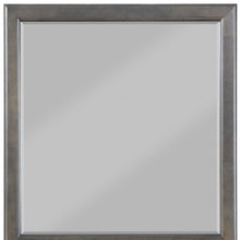 Load image into Gallery viewer, 38" Square Wood Framed Accent Mirror - Gray