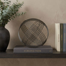 Load image into Gallery viewer, Hand Painted Decorative Orb Tabletop Sculpture (483224) - Gray
