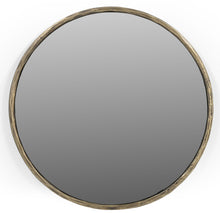 Load image into Gallery viewer, 30" Round Iron Framed Accent Mirror - Brass