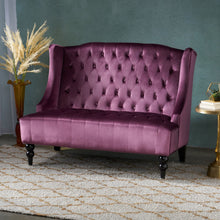 Load image into Gallery viewer, Nurturing - Upholstered Loveseat With Wing Back And Diamond Tufting