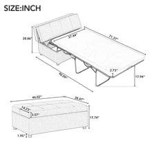 Load image into Gallery viewer, Twin Size Folding Ottoman Sleeper Bed With Mattress Convertible Guest Bed