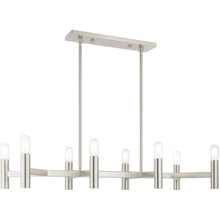 Load image into Gallery viewer, 18" Eight Light Dimmable Chandelier With Shades - Nickel