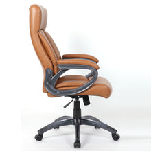Load image into Gallery viewer, Executive Office Chair, Height Adjustable, Swivel With Padded Armrest & 5 Point Base - Antique Brown