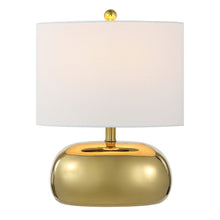Load image into Gallery viewer, Round Table Lamp LED With Novelty Shade - Gold