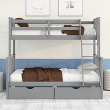 Load image into Gallery viewer, Bunk Bed With Ladders And 2 Storage Drawers