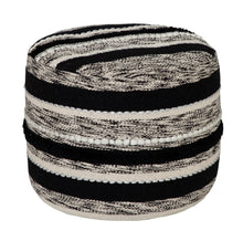 Load image into Gallery viewer, Cotton Ottoman - White / Black