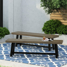Load image into Gallery viewer, Cloud - Outdoor Bench With Acacia Wood Frame And Slat Panel Design