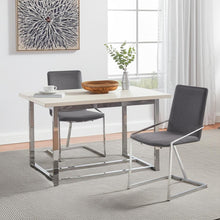Load image into Gallery viewer, Upholstered Velvet Metal Dining Side Chairs (Set of 2) - Gray