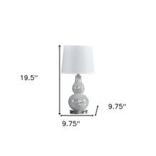 Load image into Gallery viewer, 20" White Table Lamp With White Globe Shade