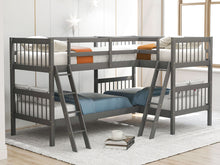 Load image into Gallery viewer, L Shaped Bunk Bed With Ladder