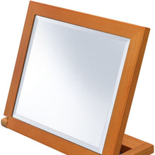 Load image into Gallery viewer, 8" Wood Framed Freestanding Makeup Shaving Tabletop Mirror - Brown