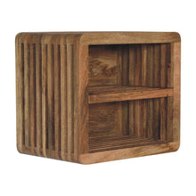 Load image into Gallery viewer, 18" Solid Wood Carved Geometric Floating Nightstand - Brown