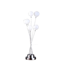 Load image into Gallery viewer, 28" Silver Chrome Six Light Globe Desk or Table Lamp