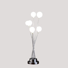Load image into Gallery viewer, 28" Silver Chrome Six Light Globe Desk or Table Lamp